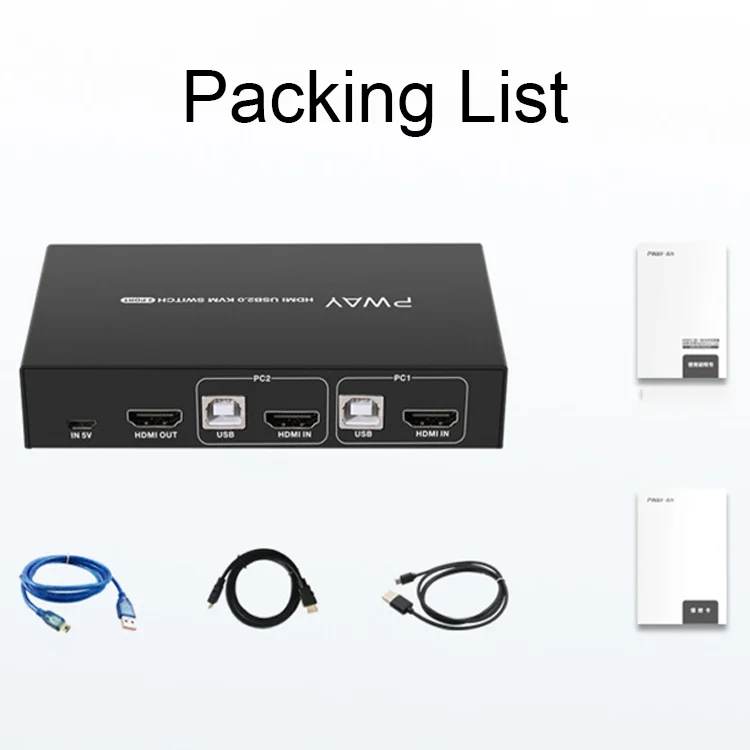 TBD06042596_11.webp PWAY PW-S7201H 2 In 1 Out HDMI KVM Switch 4K HD Video Screen Cutter - Image 12