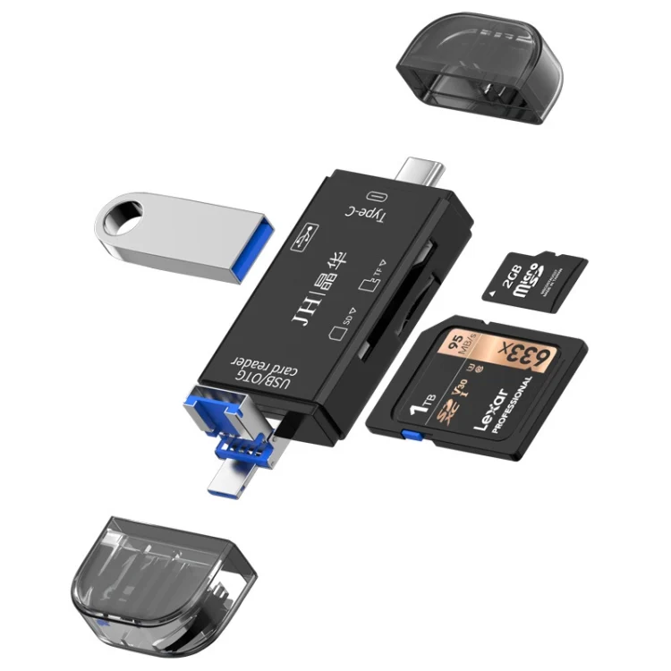 JINGHUA USB2.0 Multi-Function Card Reader SD/TF Dual Card Slot Cell Phone Computer Card Reader
