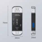 JINGHUA USB2.0 Multi-Function Card Reader SD/TF Dual Card Slot Cell Phone Computer Card Reader - Image 2