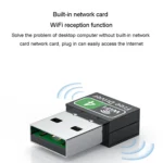 Dual-Band Wireless Network Card Computer External 2.4G/5G USB WiFi Receiver Transmitter - Image 3