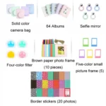 For Polaroid Mini12 7 in 1 Photo Album Sticker Photo Frame Camera Bag - Image 8