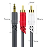 JINGHUA 3.5mm To 2RCA Audio Cable Game Console Outdoor Audio Connection Cable - Image 2