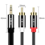 JINGHUA 1 In 2 3.5mm Audio Cable  3.5mm To 2RCA Double Lotus Computer Speaker Cell Phone Plug Cable - Image 2