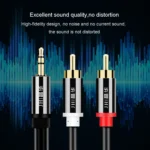 JINGHUA 1 In 2 3.5mm Audio Cable  3.5mm To 2RCA Double Lotus Computer Speaker Cell Phone Plug Cable - Image 7