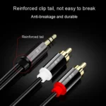 JINGHUA 1 In 2 3.5mm Audio Cable  3.5mm To 2RCA Double Lotus Computer Speaker Cell Phone Plug Cable - Image 9