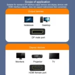 JINGHUA DP Male To HDMI Female Adapter Video Audio Connector - Image 13