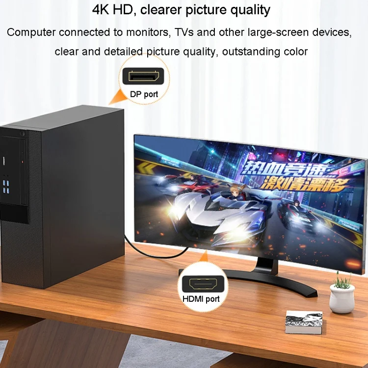 TBD06043147_B7.webp JINGHUA DP Male To HDMI Female Adapter Video Audio Connector - Image 8