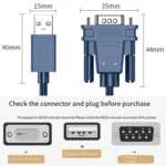 JINGHUA USB To RS232 Serial Cable DB9 Pin COM Port Computer Converter - Image 2