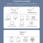 JINGHUA Mini DP To HDMI HD Video Converter For Thunderbolt 4K Interface - Image 9