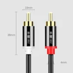 JINGHUA 2RCA Double Lotus Plug Audio Cable Left/Right Channel Stereo Amplifier Connection Wire - Image 2