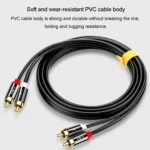 JINGHUA 2RCA Double Lotus Plug Audio Cable Left/Right Channel Stereo Amplifier Connection Wire - Image 4