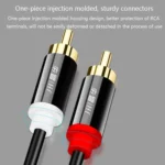 JINGHUA 2RCA Double Lotus Plug Audio Cable Left/Right Channel Stereo Amplifier Connection Wire - Image 5