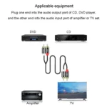 JINGHUA 2RCA Double Lotus Plug Audio Cable Left/Right Channel Stereo Amplifier Connection Wire - Image 8
