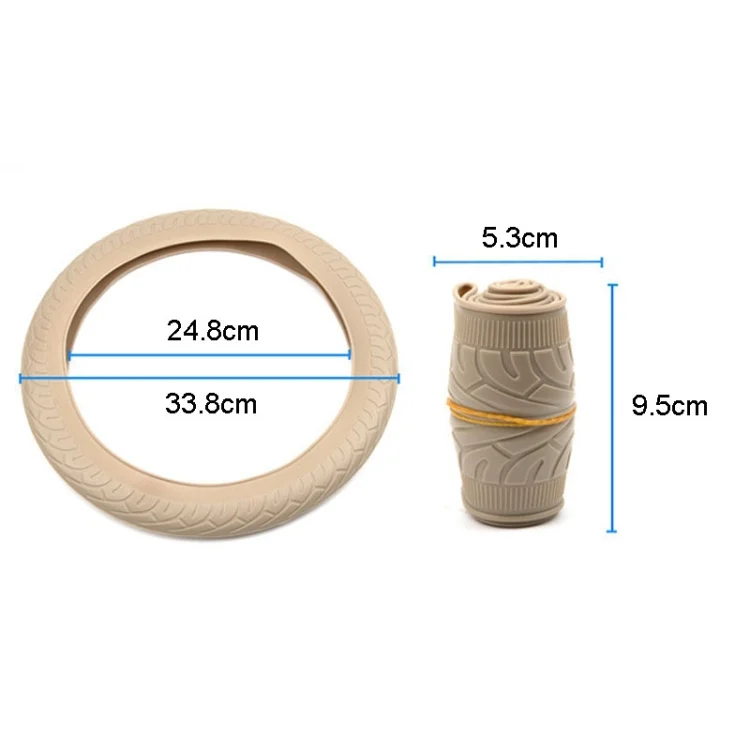 TBD06043219_B1.webp Car Silicone Protective Cover Wear Resistant Non-Slip Tire Pattern Driving Grip Sleeve - Image 2