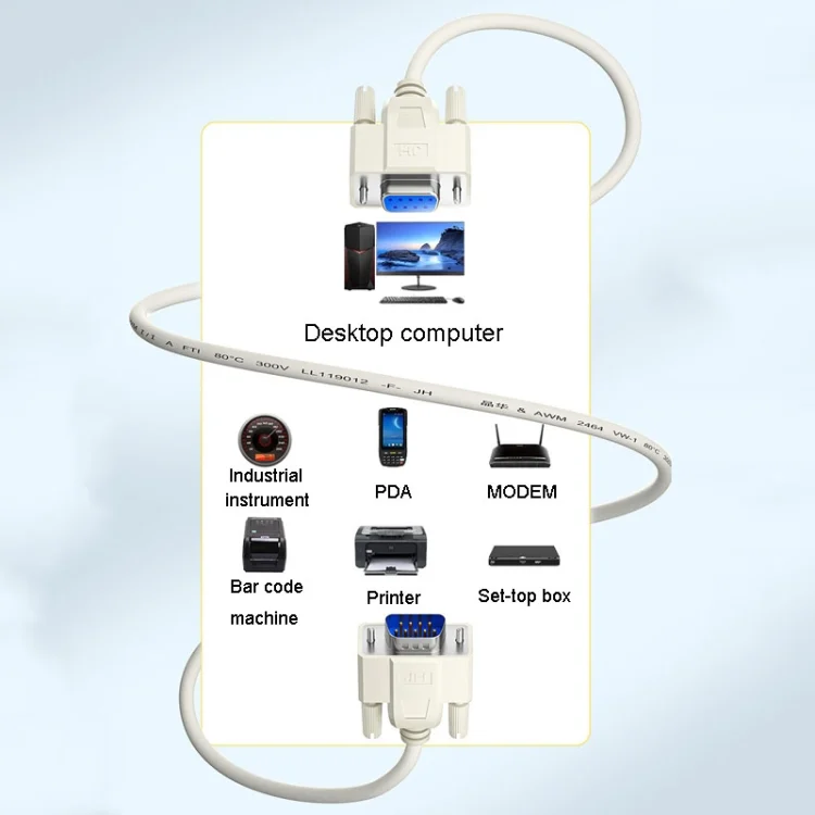 TBD06043303_B2.webp JINGHUA B110 Male To Female DB Cable RS232 Serial COM Cord Printer Device Connection Line - Image 3