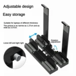 Dual-Purpose Laptop Vertical Stand Storage Rack Desktop Heightening Cooling Base - Image 5