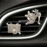 2pcs/Set Car Air Outlet Diamond-Encrusted Decoration Aromatherapy Clip