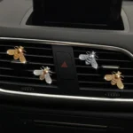 Pearl-encrusted Little Bee Car Air Conditioner Air Outlet Decoration Aromatherapy Clip - Image 4