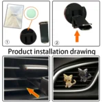 Retro Cute Kitten Car Air Vent Aromatherapy Ornaments - Image 5