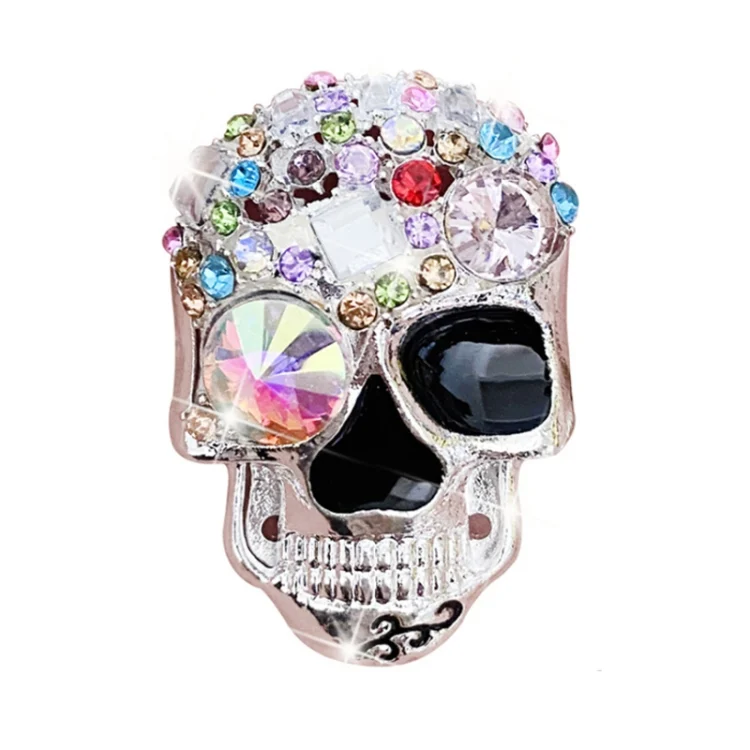 Color Diamond Skull Car Air Vent Aromatherapy Clip