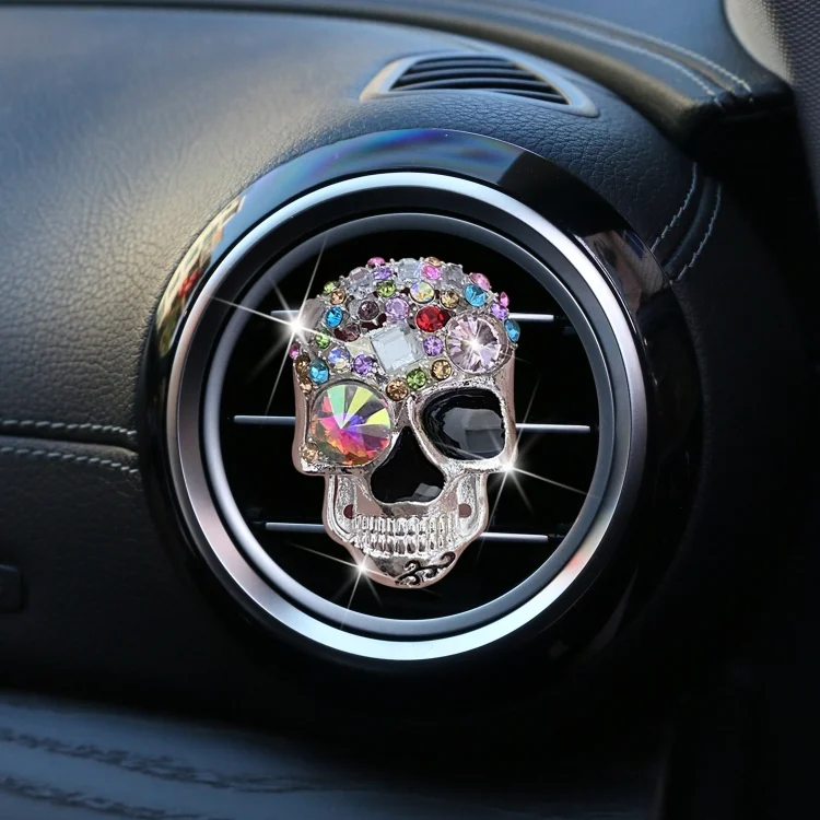 TBD0604369701A_1.webp Color Diamond Skull Car Air Vent Aromatherapy Clip - Image 7