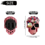 Color Diamond Skull Car Air Vent Aromatherapy Clip - Image 2