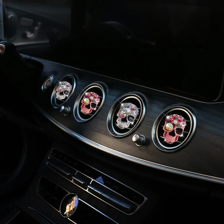 TBD06043697_B4.webp Color Diamond Skull Car Air Vent Aromatherapy Clip - Image 5