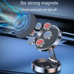 Magnetic Car Phone Holder Automobile Rotatable Multifunctional Folding Stands - Image 4