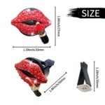 2pcs/Set Lipstick Diamond-Encrusted Car Air Vent Aroma Diffuser Clip - Image 2