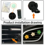 Five-Petal Flower Car Air Vent Aromatherapy Clip - Image 5