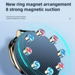 Magnetic Car Mobile Phone Adhesive Folding Navigation Holder - Image 4