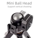 XILETU MC-22 Mini Tripod Ball Head Double Cold Shoe Design With 1/4 Inch Screw - Image 5