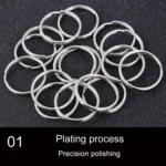 10pcs 1.5 X 25mm Key Holder Ring Metal Key Chain Charm Ring - Image 4