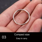10pcs 1.5 X 25mm Key Holder Ring Metal Key Chain Charm Ring - Image 6