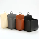 Car Air Outlet Leather Multifunctional Mobile Phone Card Hanging Storage Box - Image 4