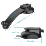 Car Dashboard Suction Cup Double Chuck Mobile Phone Holder - Image 3