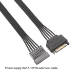 Power Supply SATA 15Pin Male And Female Extension Cable Durable Hard Disk Drive Power Connection Cables - Image 5