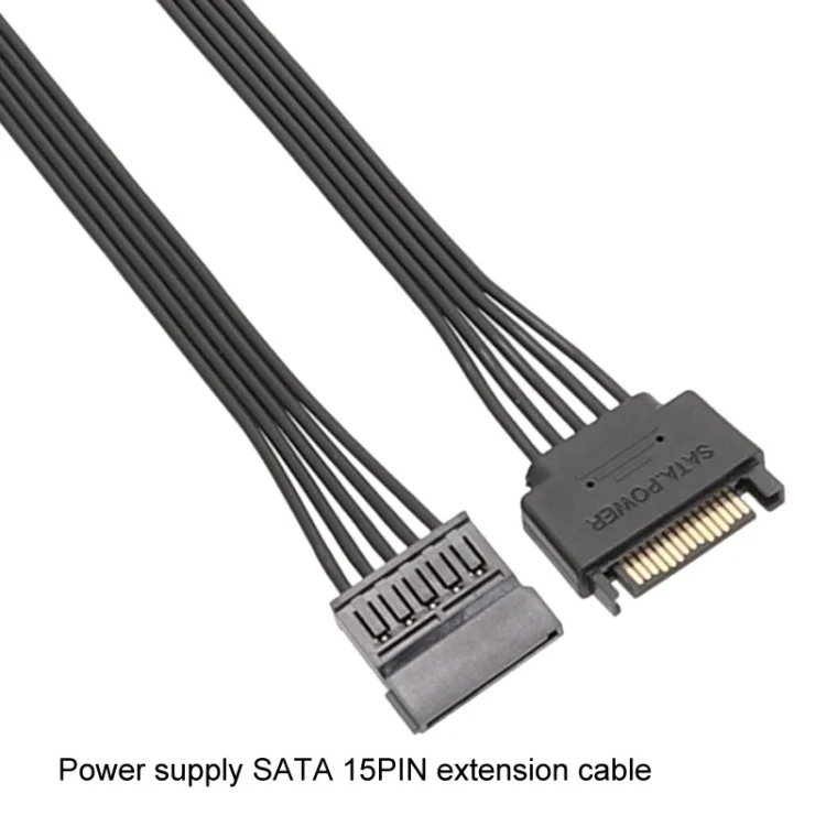 TBD06044372_B4.webp Power Supply SATA 15Pin Male And Female Extension Cable Durable Hard Disk Drive Power Connection Cables - Image 5
