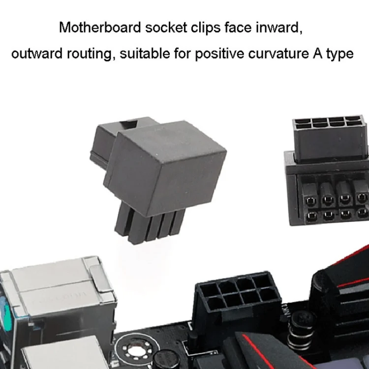 TBD0604438301_1.webp Motherboard CPU 8Pin Power Steering Connector Interface Steering Header 90 Degree Adaptor - Image 5