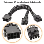 8P Female To Dual 6+2Pin Male Graphics Card Power Cable 8P To Dual 8P 1 To 2 Power Adapter Cable - Image 6