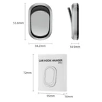 2pcs/set Car Adhesive Multifunctional Invisible Hook - Image 3