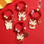 Year Of The Dragon Metal Pendant Cute Car Keychain Doll Couple Bag Pendant - Image 2