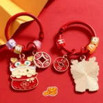 Year Of The Dragon Metal Pendant Cute Car Keychain Doll Couple Bag Pendant - Image 3