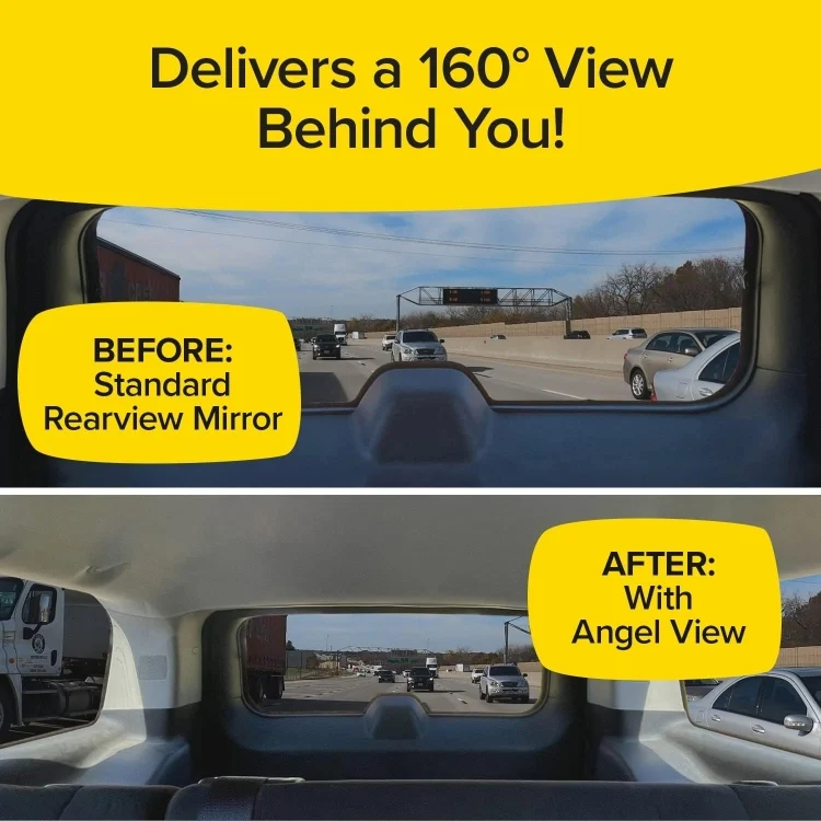 TBD06044577_4.webp Wide-Angle Rearview Mirror Reduce Blind Spots Fits Most Cars SUVs - Image 5