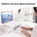 Computer Monitor Elevated Bracket Desk Wrought Iron Rack Organizer - Image 6