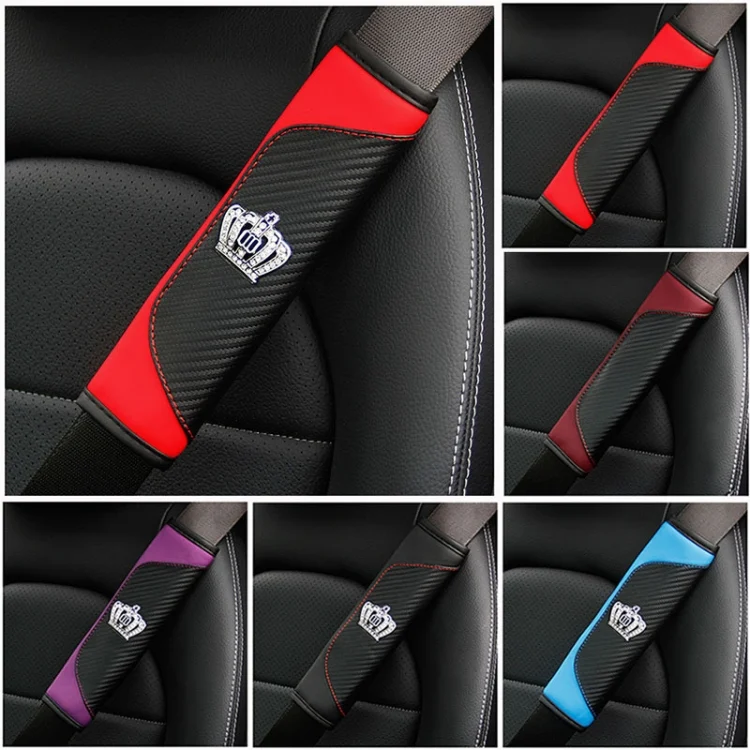 TBD06044751_B1.webp Car Seat Belt Cover Carbon Fiber Leather Auto Seat Shoulder Protection - Image 2