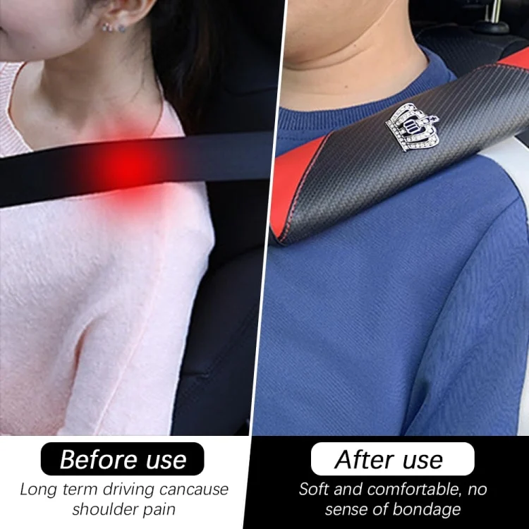 TBD06044751_B5.webp Car Seat Belt Cover Carbon Fiber Leather Auto Seat Shoulder Protection - Image 6