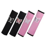 Car Seat Belt Cover Diamond Butterfly Shoulder Strap Cushion Cover - Image 2