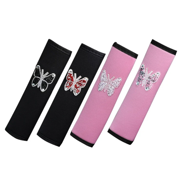 TBD06044752_B1.webp Car Seat Belt Cover Diamond Butterfly Shoulder Strap Cushion Cover - Image 2
