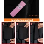 Car Seat Belt Cover Diamond Butterfly Shoulder Strap Cushion Cover - Image 4
